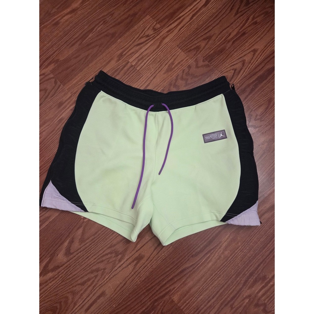 Jordan 23 Engineered Shorts Mens‎ XL Lime Green Black Zipper Mesh CV2788-383